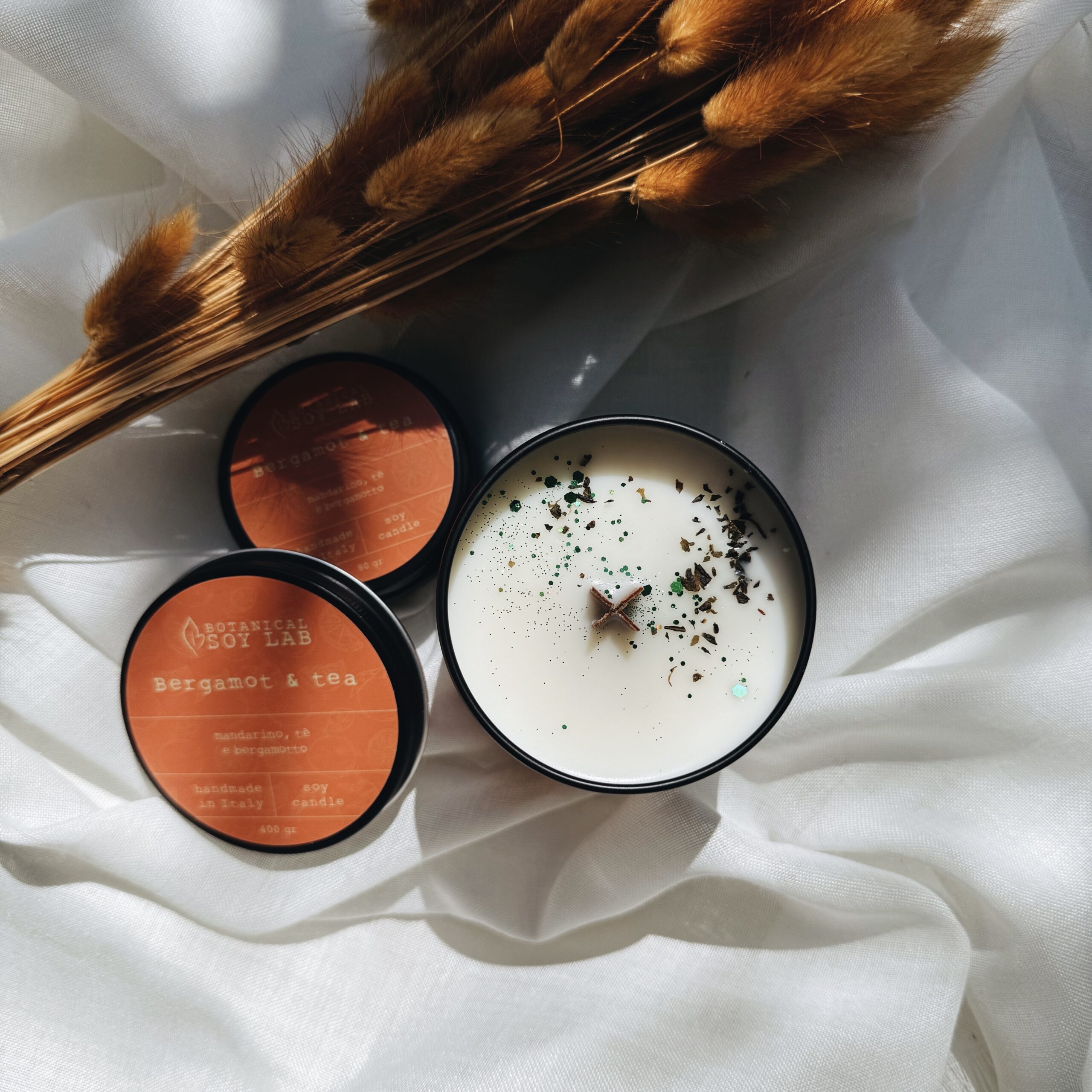botanical soy lab candele artigianali cera soia cocco 